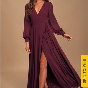 Lulus plum maxi dress